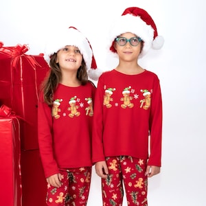 Familien Pyjamas, Weihnachtsgeschenkidee, Winter Familien Jammies, Familienkleidung, Familien Pyjamas Passend, Ginger Man Pjs, Handgemachtes Familiengeschenk