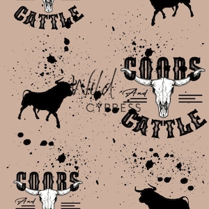 Coors & Cattle seamless file *digital download only*