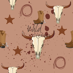 Cowboy seamless file *digital download only*