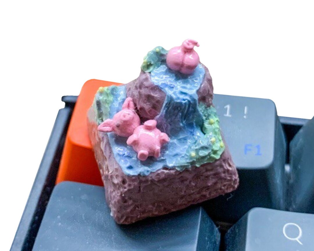 Pig Artisan Keycap Terrarium Kawaii Keycap Animal Keycap Etsy