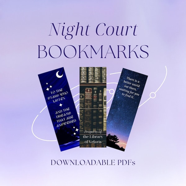 Night Court Bookmark Bundle (PDF Downloads)