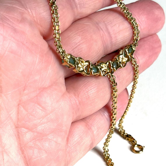 Solid silver gilt emerald and diamond Italian pen… - image 6