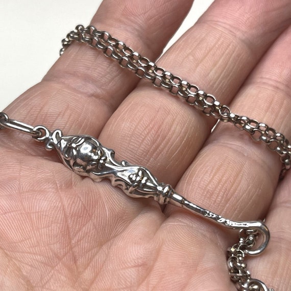 Solid sterling silver miniature glove button hook… - image 2