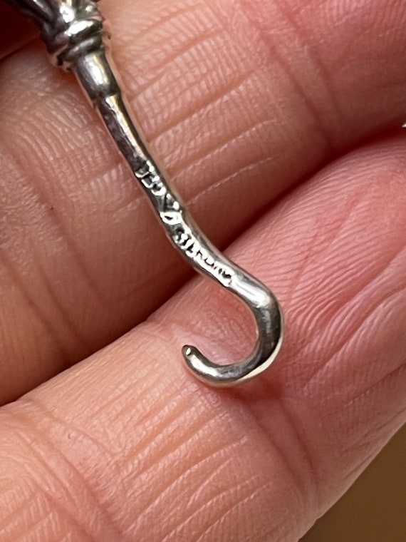 Solid sterling silver miniature glove button hook… - image 10