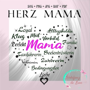 Heart Mama, plot file, svg, dxf, pdf, jpg, png