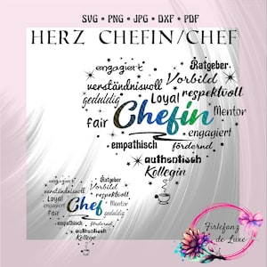 Herz Chef Chefin , svg, dxf, png, jpg, pdf