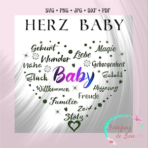 Heart Baby, plot file, SVG, dxf, jpg, pdf, png
