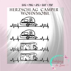 Heartbeat Camper , svg , dxf , jpg , pdf , jpg plot file