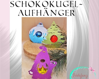 archivo plotter Embalaje de bolas de Navidad, embalaje de regalo, svg, dxf, pdf, jpg, colgante de bola de chocolate Colgante de Navidad,