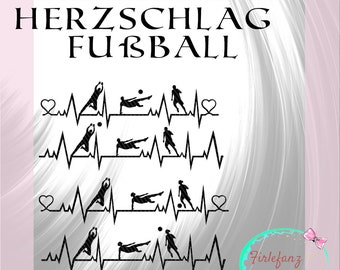 heartbeat football, silhouette, Svg, hobby, football, sports, sporty, frills de luxe, frills, club