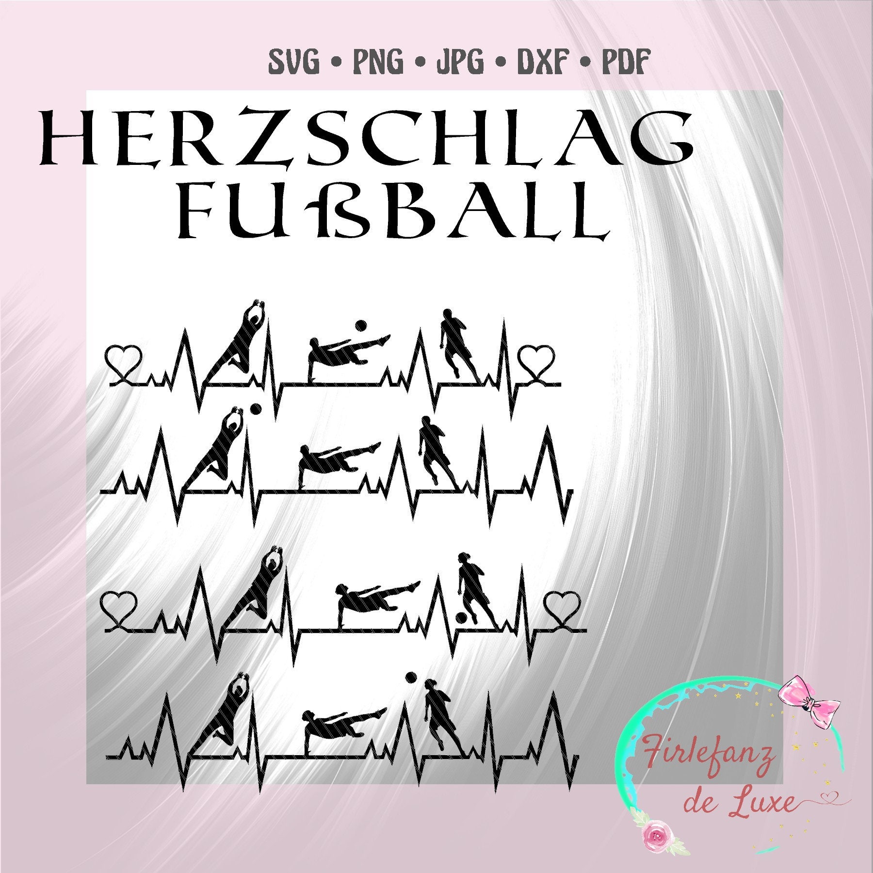 heartbeat football, silhouette, Svg, hobby, football, sports, sporty, frills de luxe, frills, club