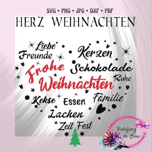 Weihnachtsherz, jpg, png, pdf, svg, dxf, Plotterdatei