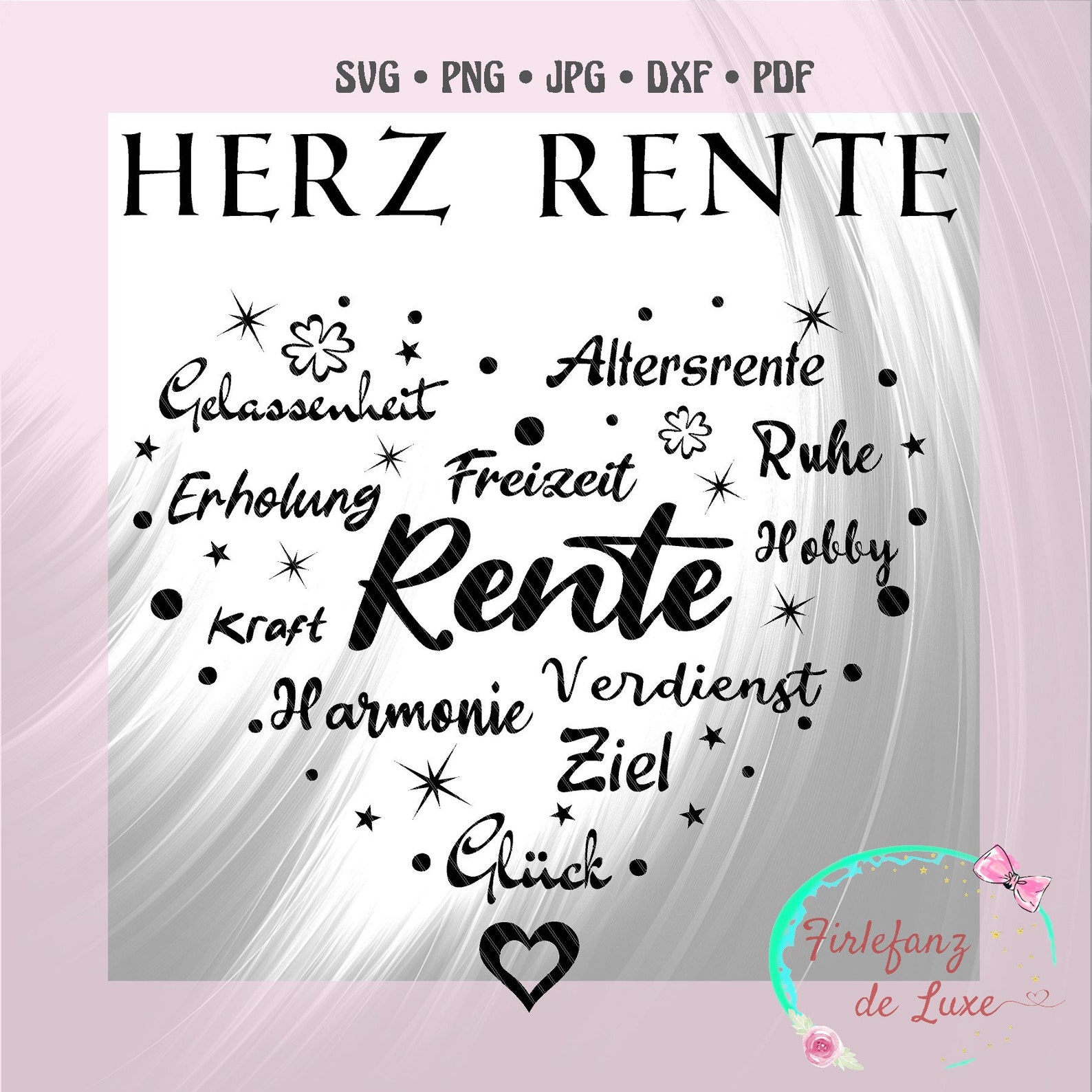 Rente Herz Plottdatei Svg dxf jpg pdf png Etsy.de