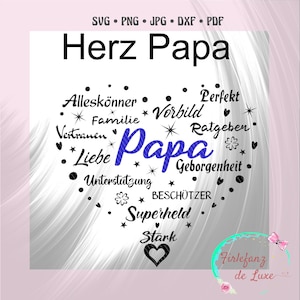 Herz Papa, Plotterdatei , svg, dxf, jpg, pdf, png