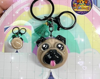 Pug Worry Stone in Polymer Clay – Handmade | ValuWonkí Handmade Creations