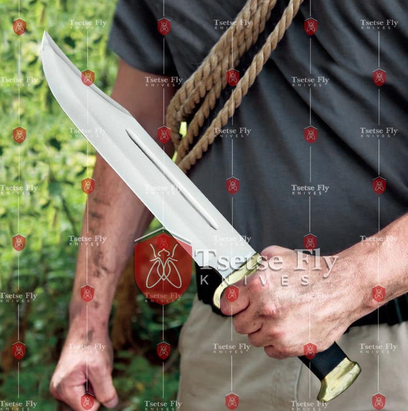Handmade Hunting Bowie Knife Crocodile Dundee Bowie Rambo Etsy