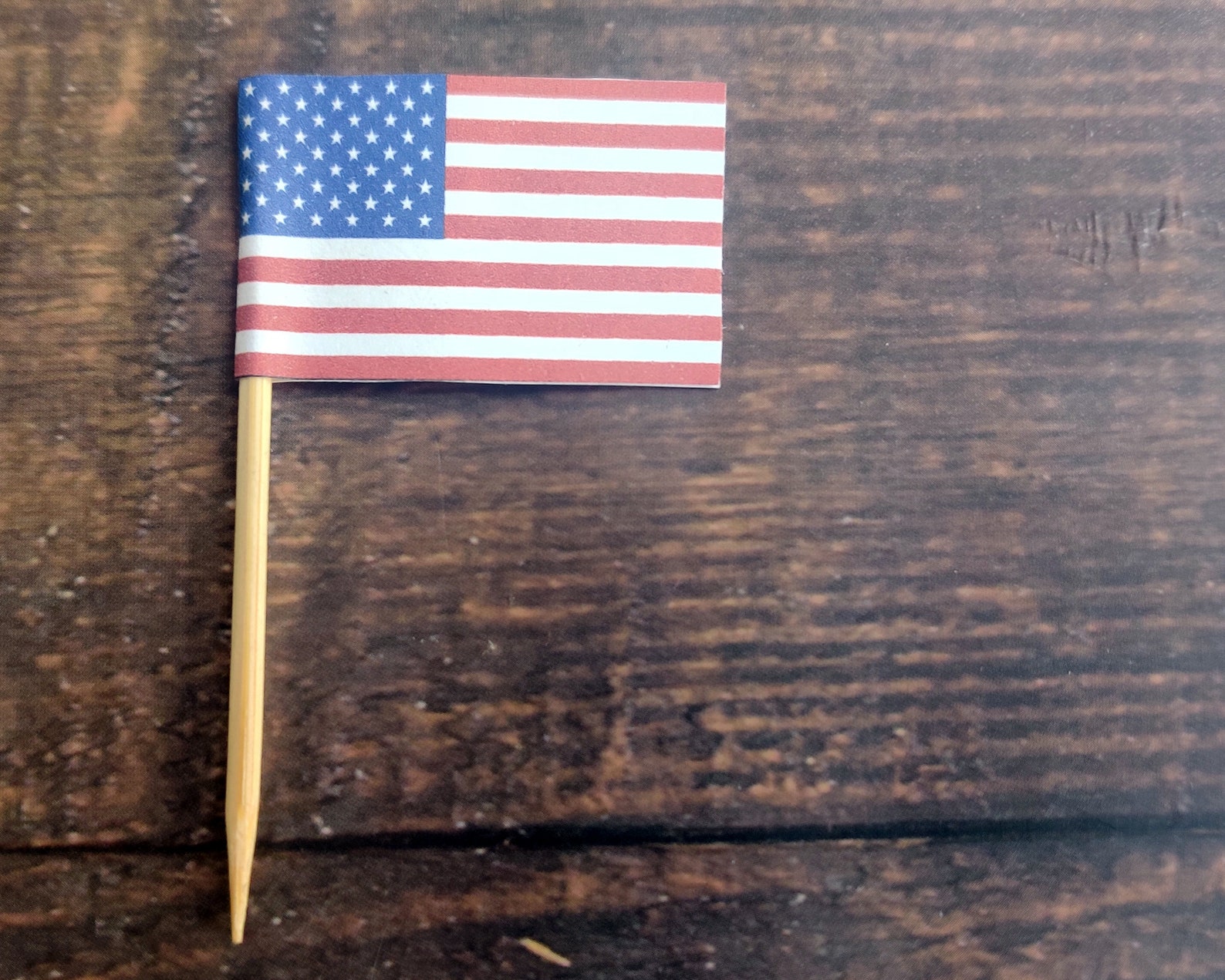 DIY Flag Cupcake Topper US Flag Decor. Toothpick Flags, American Theme