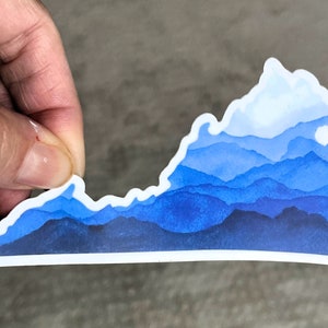 Blue Ridge Mountains VA State Outline Sticker: Waterproof Vinyl Decal