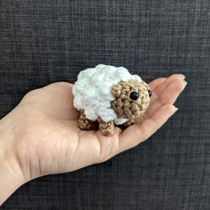 Mini Crochet Sheep Plushie - Shleepy the Sheep Handmade Amigurumi