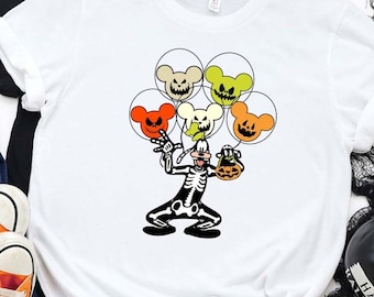 Halloween Disney Goofy Skeleton Balloon Shirt