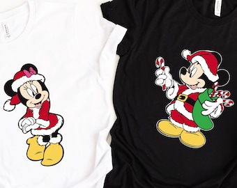 Mickey and Minnie Christmas Shirt, Disney Family Matching Tees