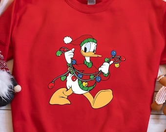 Donald Duck Christmas Sweatshirt, Disney Holiday Sweater