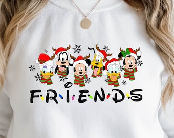 Disney Friends Christmas Sweatshirt, Disneyland Holiday Lights