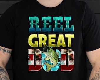 Reel Great Dad Shirt, Funny Fishing Shirt, Fishing Dad Shirt, Camouflage Reel Great Dad Shirt, Fathers Day Gift, Fishing Apparel, Fisher Tee