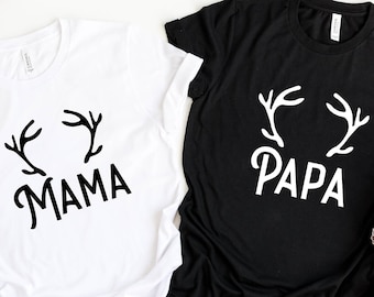 Personalized Reindeer Family Christmas Shirt, Matching Holiday Tee