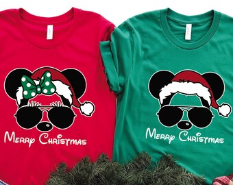 Disney Christmas Mickey and Minnie Shirts, Disney Christmas Shirt,Family Christmas Matching Shirt,Disney Merry Christmas Shirt,Chirstmas Tee