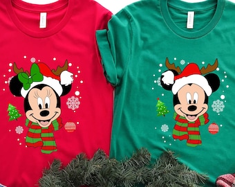 Disney Christmas Family Matching Shirt, Cartoon Character Tee