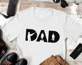 Dad Fishing Graphic Tee, Father's Day Fisherman Gift