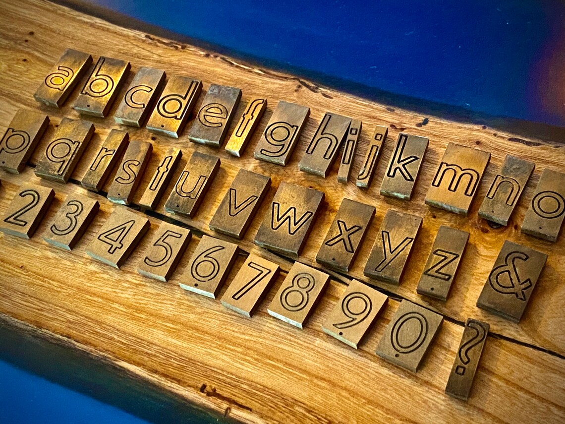 3D Vintage Antique Cast Brass Stamps Letters Double Sided Etsy UK