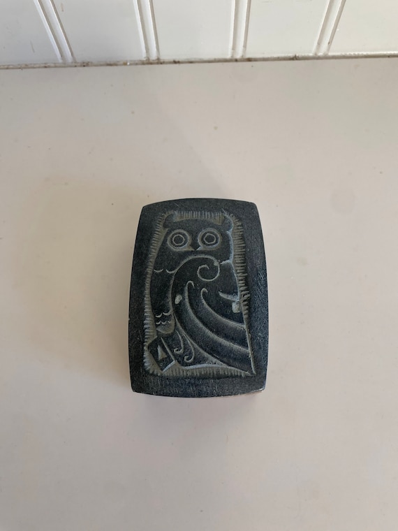 Small Vintage Owl container - image 1