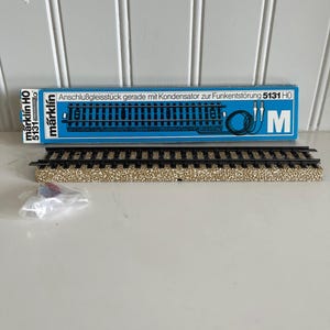 Vintage Marklin Train Track-HO 5131-Straight Feeder Track Section