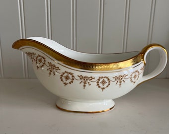 Vintage Aynsley Gold Dowry China-Gravy Boat