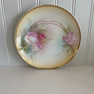 Vintage RS Germany Floral Painted Plate