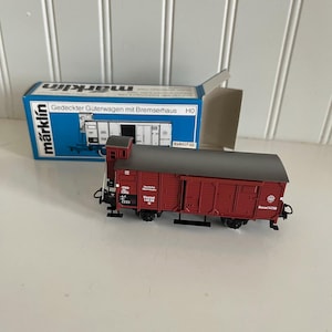 Vintage Marklin Train-HO 4695-Box Car with Brakeman&#39;s Cab