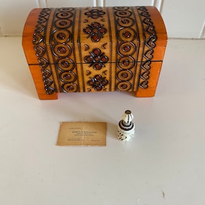 Vintage Miniature Wooden Toy chest made in Poland