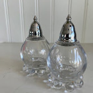 Vintage Glass Salt and Pepper Shakers