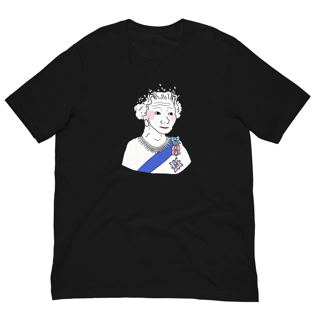 Queen elizabeth ii wojak meme t shirt etsy