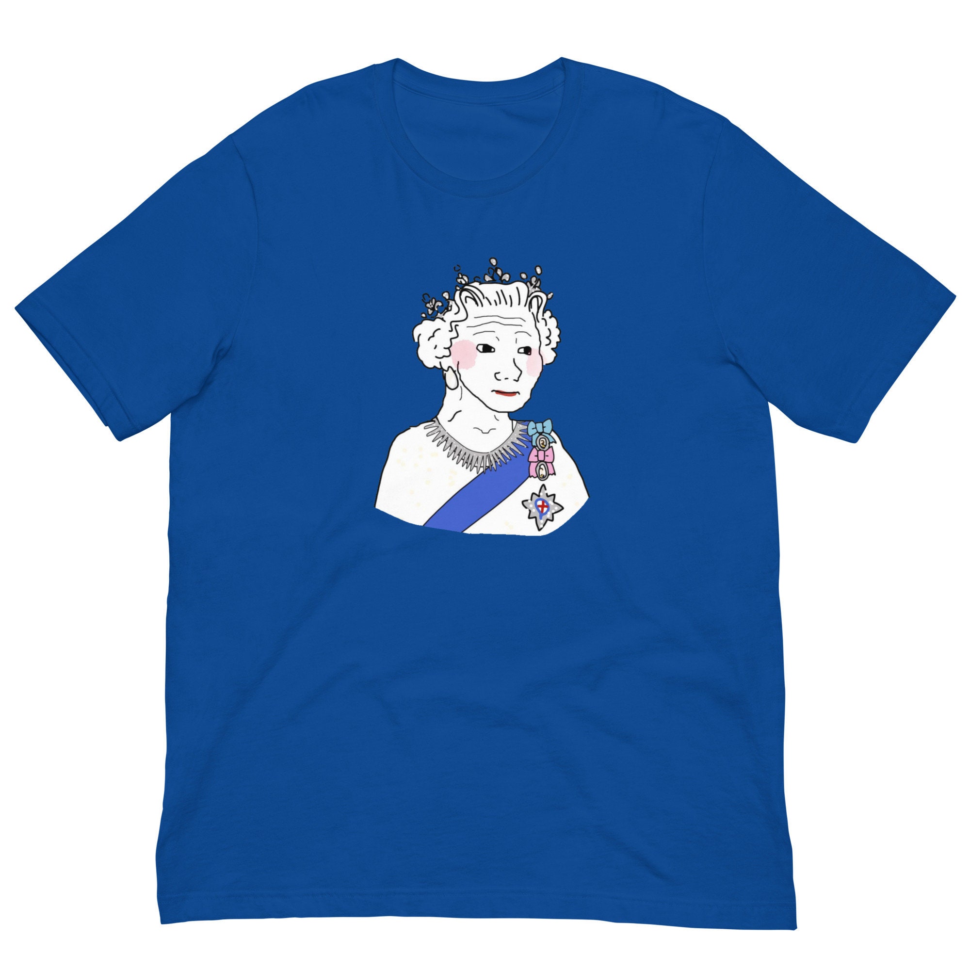 Queen elizabeth ii wojak meme t shirt etsy