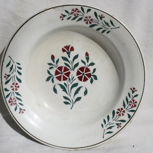 Traditional Antique Folk Hungarian Ceramic Plate, Hungarian Pottery, Folk Plate, Antique Peasant Plate