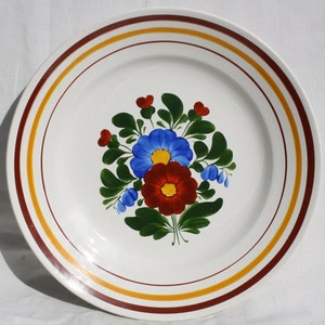 Traditional Hungarian Ceramic Plate, Hungarian Pottery, Folk Plate, Antique Peasant Plate
