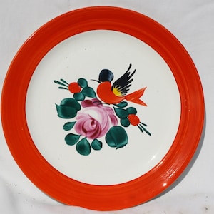 Traditional Hungarian Ceramic Plate, Hungarian Pottery, Folk Plate, Antique Peasant Plate