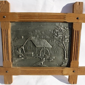 Vintage German Tin Wall Decoration Picture