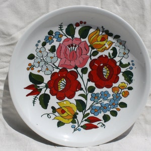 Traditional Hungarian Ceramic Plate, Hungarian Pottery, Folk Plate, Antique Peasant Plate