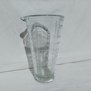 Antique Glass Measuring Cup, Vintage Glass Pouring Cup, Vintage Apothecary, Kitchen Flask, Glass Vase