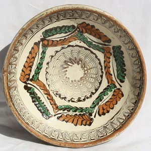 Traditional Transylvania Horezu Plate, Country Style Romania Plate