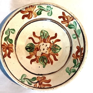 Traditional Plate, Terracotta Plate, Clay Plate, Transylvania Pottery, Folk Plate, Antique Peasant Plate